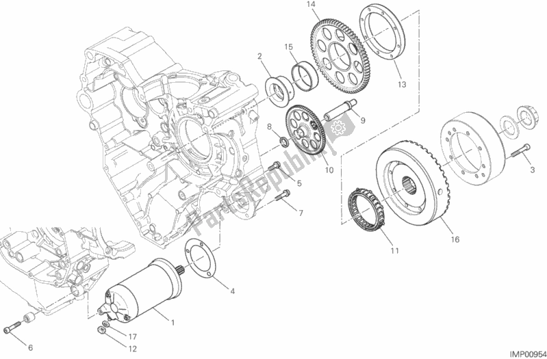 All parts for the Electric Starting And Ignition of the Ducati Multistrada 1200 ABS 2017